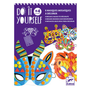 Activité DIY Mosaïques masques animaux de la jungle