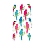 Puffy Stickers Oiseaux exotiques