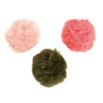 Pompon fausse fourrure Set 2