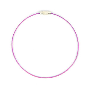 Bracelet fil câblé - Violet - Ø 23 cm