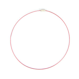 Collier fil câblé - Rose fuchsia - Ø 45 cm