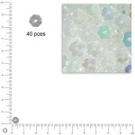 Rondelles facettées dépolies 6 x 3 mm x 40 pces - Cristal de Roche