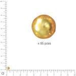 Perles Renaissance - Jaune soleil - Ø 4 mm  x 85 pces