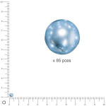 Perles Renaissance - Bleu clair - Ø 4 mm  x 85 pces