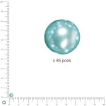 Perles Renaissance - Turquoise - Ø 4 mm  x 85 pces