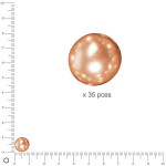 Perles Renaissance - Cachemire - Ø 10 mm  x 35 pces