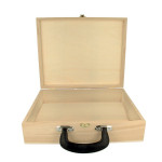 Valise en bois 33 x 27 x 5,5 cm
