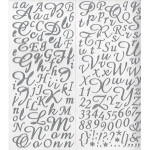 Alphabet Stickers pailletés - Argent