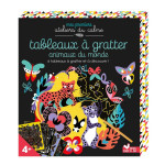 Coffret atelier Tableaux à gratter Animaux du monde