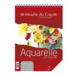 Bloc de papier aquarelle grain fin à spirale Le Rouge 325 g/m² - 12 x 17 cm