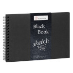 Carnet Black Book pour huile et acrylique 250 g/m² - 21 x 29,7 cm (A4)