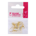 Boucles d'oreille pendantes dorées à customiser 6 pcs - Graine Créative