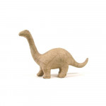 Support à décorer en papier mâché - Brontosaure - h. 16.5 cm
