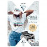 Papier transfert textile A4 Pochette de 5 feuilles - Clairefontaine