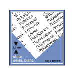 Plaque de plastique blanc. 50 x 40 cm ep. 1 mm