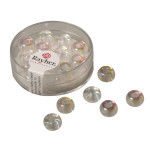 Perles en verre transparentes à grand trou 9 mm x 14 pces - Cuivre