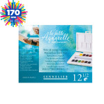 Aquarelle fine boite de 12 demi-godets