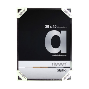 Cadre en aluminium Alpha Noir anodisé Mat - 50 x 70 cm