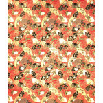 Papier Japonais 52 x 65,5 cm 100 g/m² Éventails dorés sur Rouge