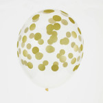 Ballon en latex Confetti or 5 pcs