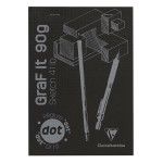 Bloc de papier GraF'it DOT avec repère 90 g/m² 80 Fles - 14,8 x 21 cm (A5)