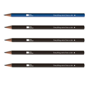 Crayon HB Limited Edition Bauhaus Assortiment 4 Noir 1 Bleu Roi