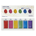 Aquarelle japonaise Gansai Tambi Set 6 godets Gem