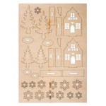 Kit en bois Maisons d'hiver 31 pcs