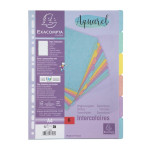 Intercalaires 6 positions A4 carte lustrée 400 g/m² Aquarel - Exacompta