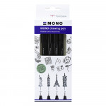 Feutre MONO drawing pen Fine Set 4 pcs - Tombow